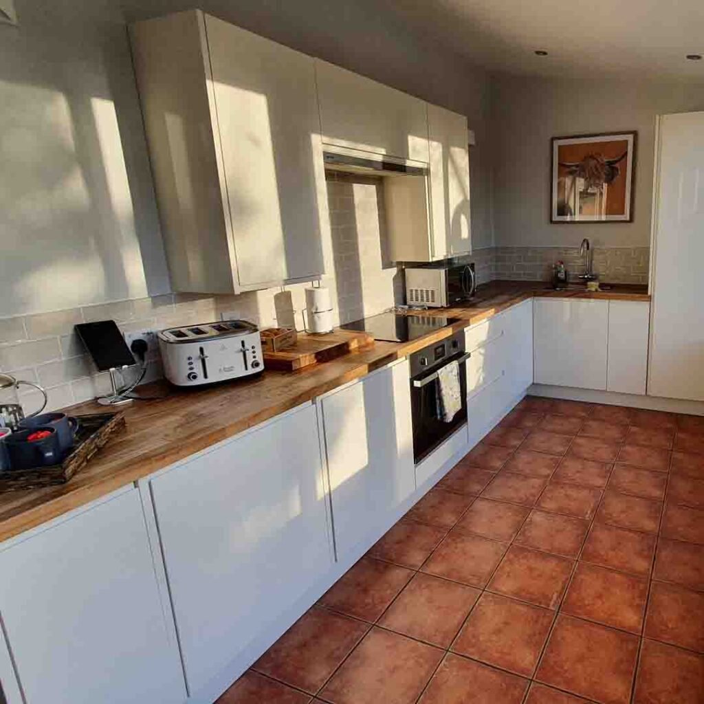 kitchen view holiday cottage
