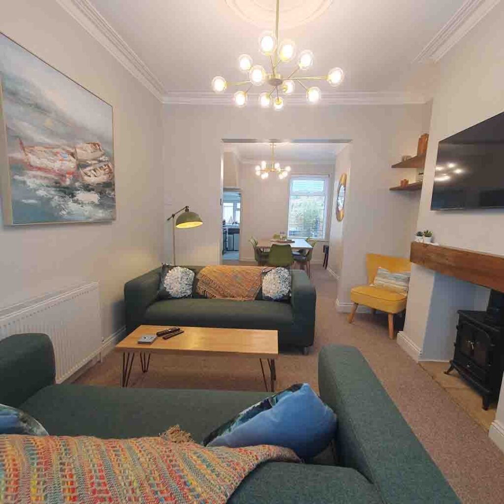 Potts house holiday let Hornsea living room 1