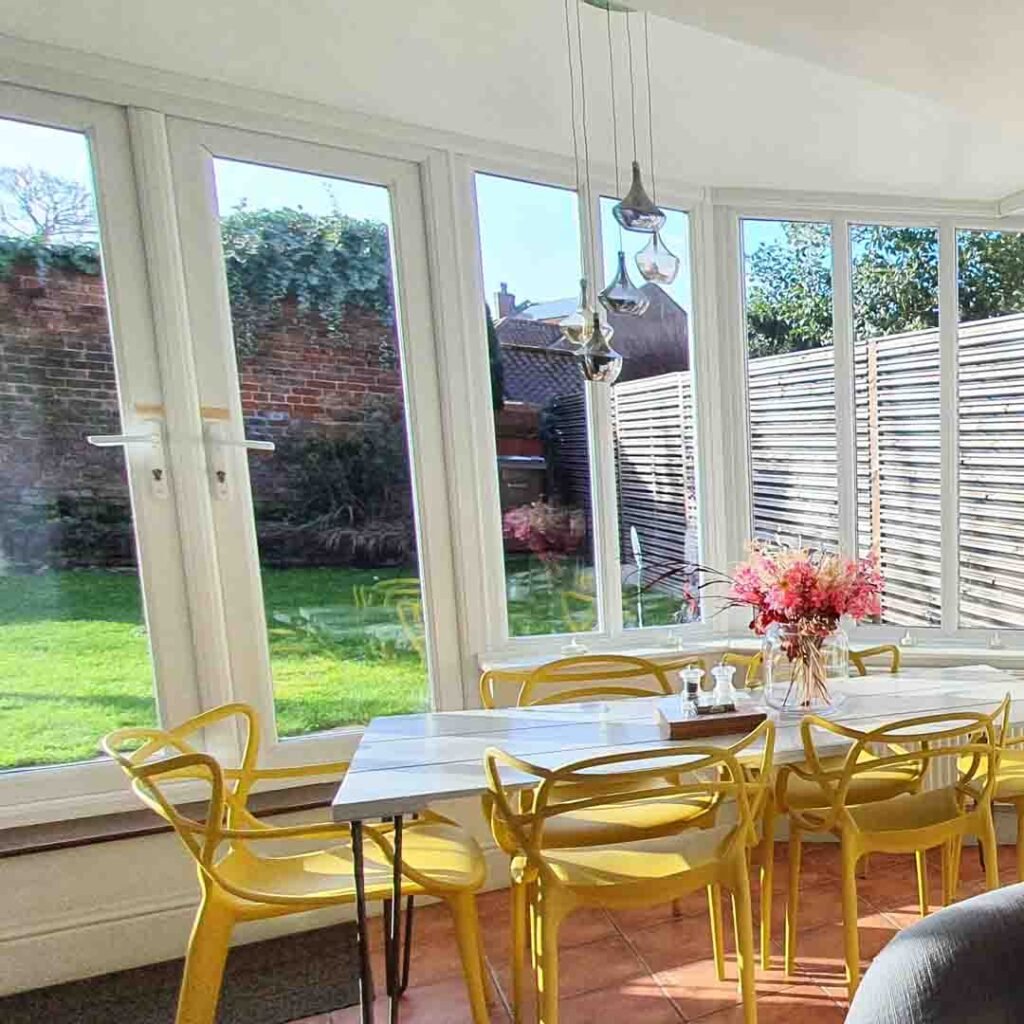 dining room across garden